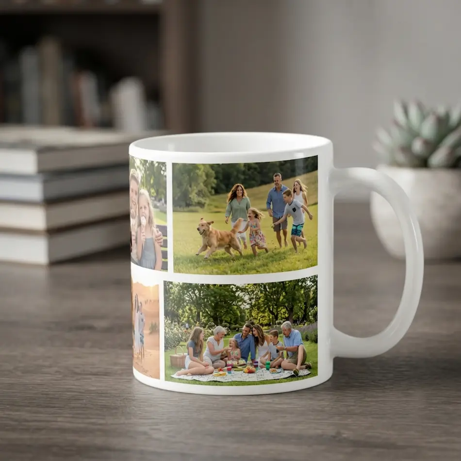 Custom Photo Collage & Personalized Picture Coffee Mug, Memory Keepsake Gift