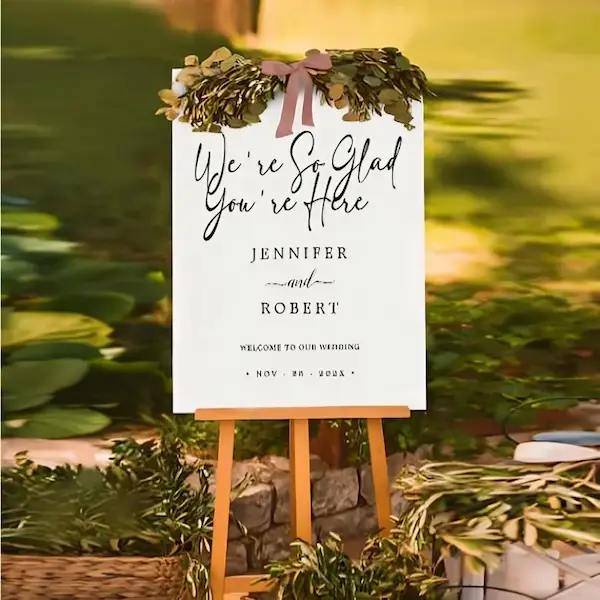 Minimal Wedding Welcome Sign | Elegant Welcome